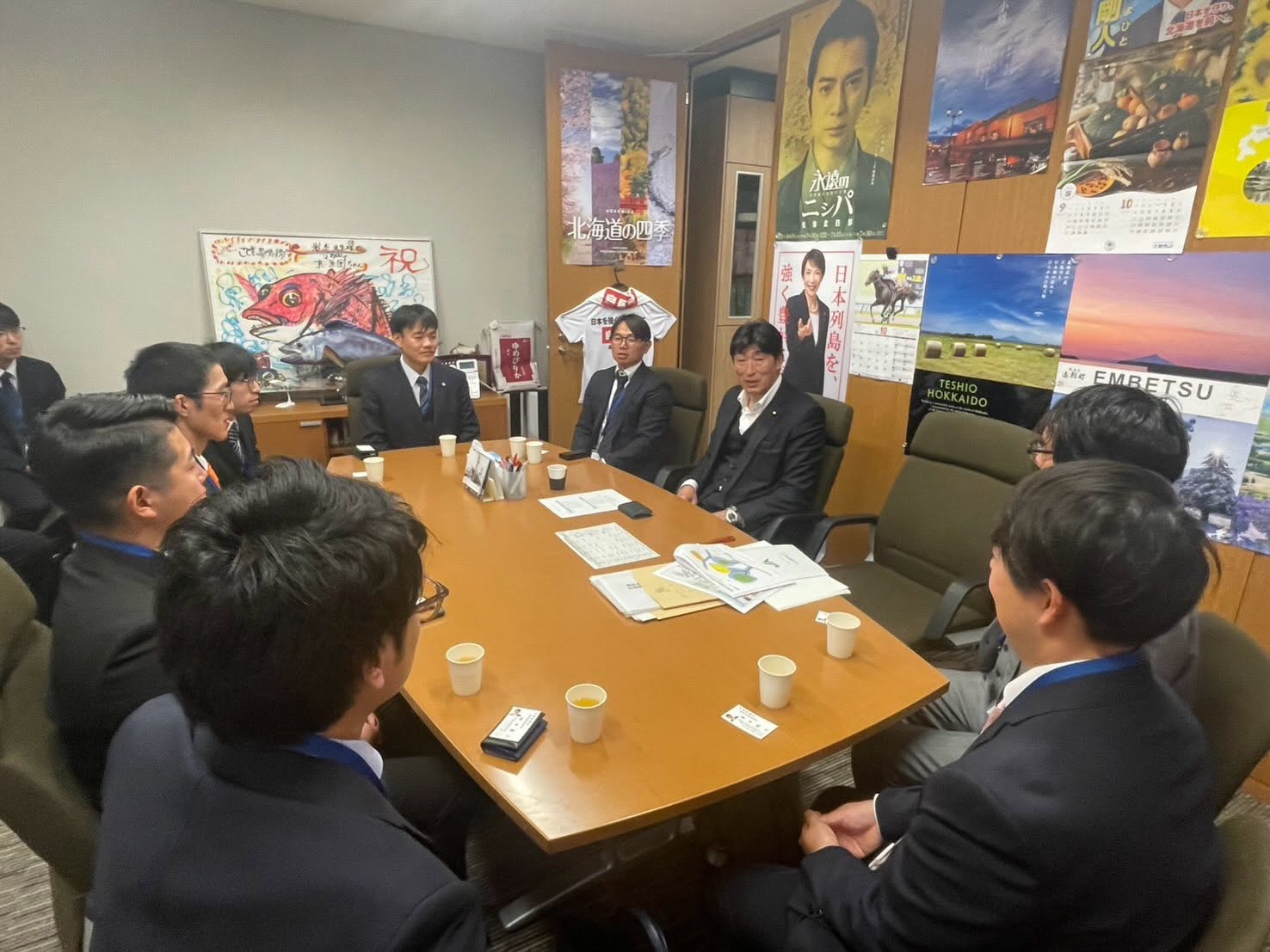 JA道東あさひ青年部の皆さまとの懇談の様子